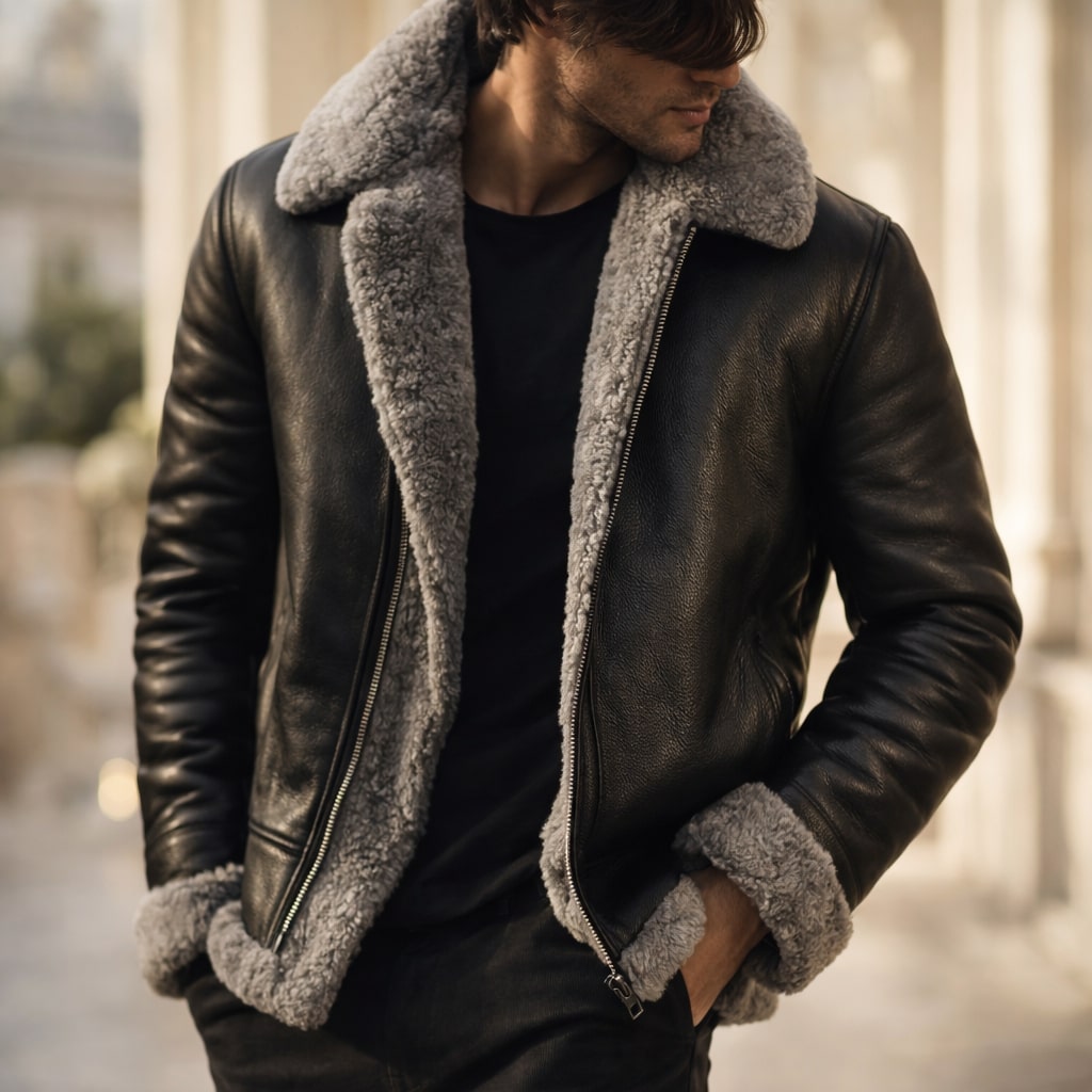 Giacomo Lined Aviator Jacket