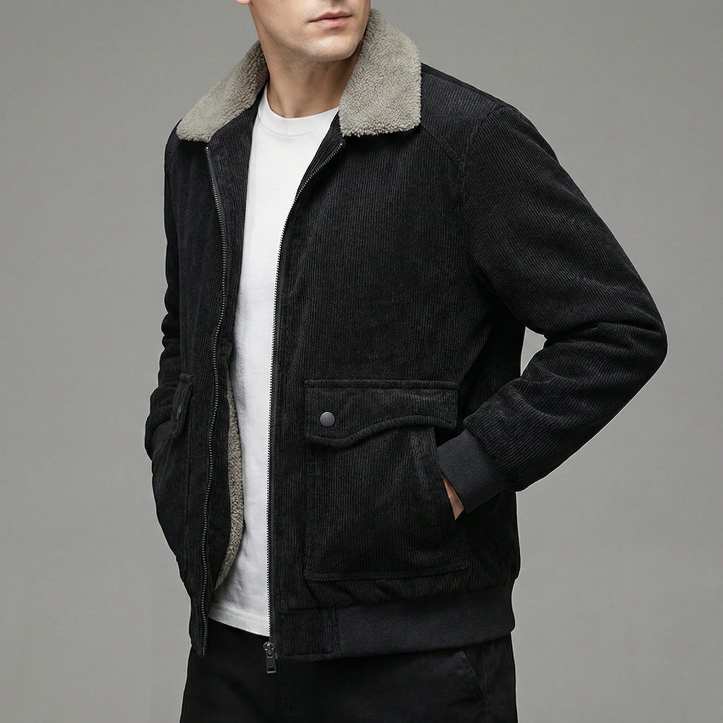 Alessio Corduroy Lined Jacket