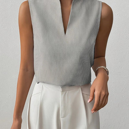 Isadora Sleeveless Stripe Blouse