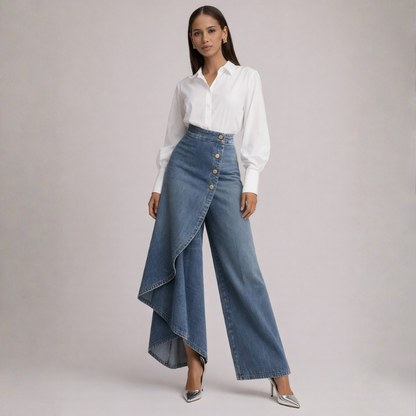 Vienne Denim Skirt Pants