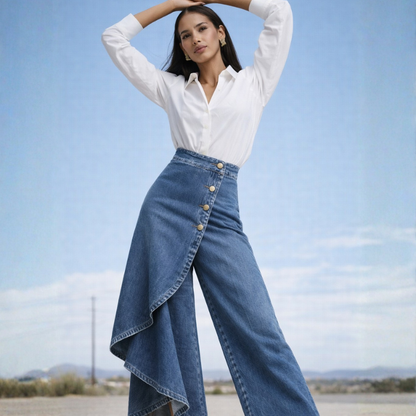 Vienne Denim Skirt Pants