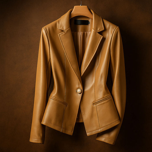 Elena Leather Blazer