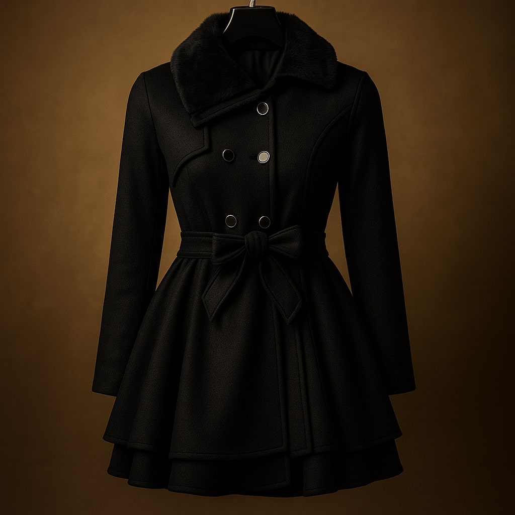 Alessandra Belted Layered Coat