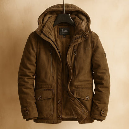 Riccardo Lined Cotton Hooded Jacket
