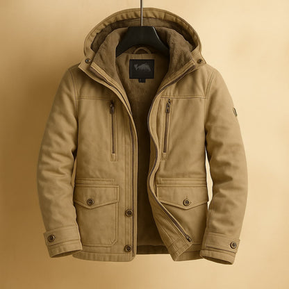 Riccardo Lined Cotton Hooded Jacket
