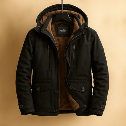 Riccardo Lined Cotton Hooded Jacket