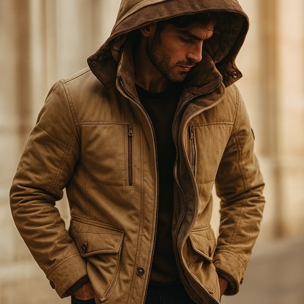 Riccardo Lined Cotton Hooded Jacket