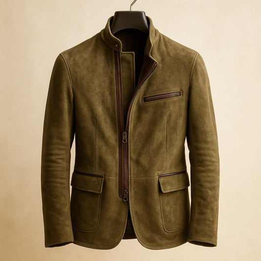 Vittorio Sueded Zip Jacket