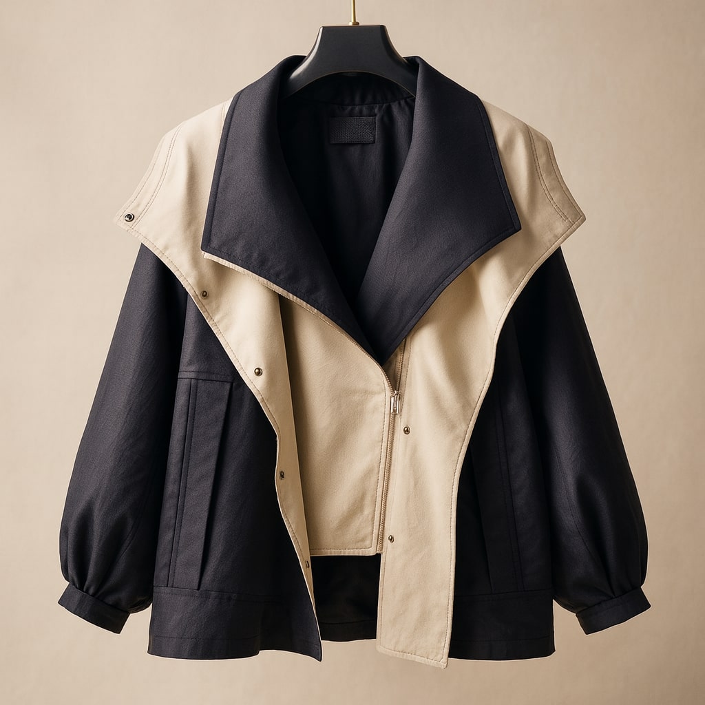 Noemi Asymmetric Panel Jacket