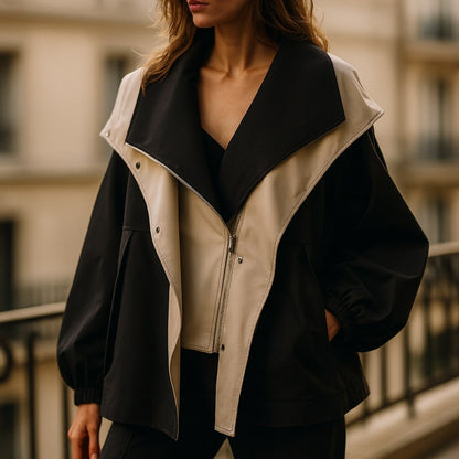 Noemi Asymmetric Panel Jacket