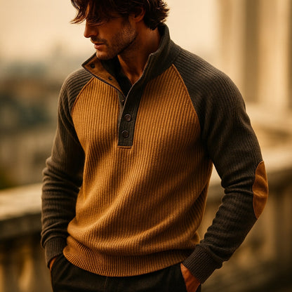 Ettore Textured Henley Pullover