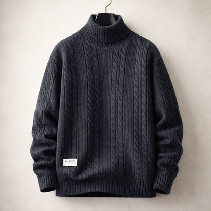 Alberto Cable-Knit Turtleneck Sweater