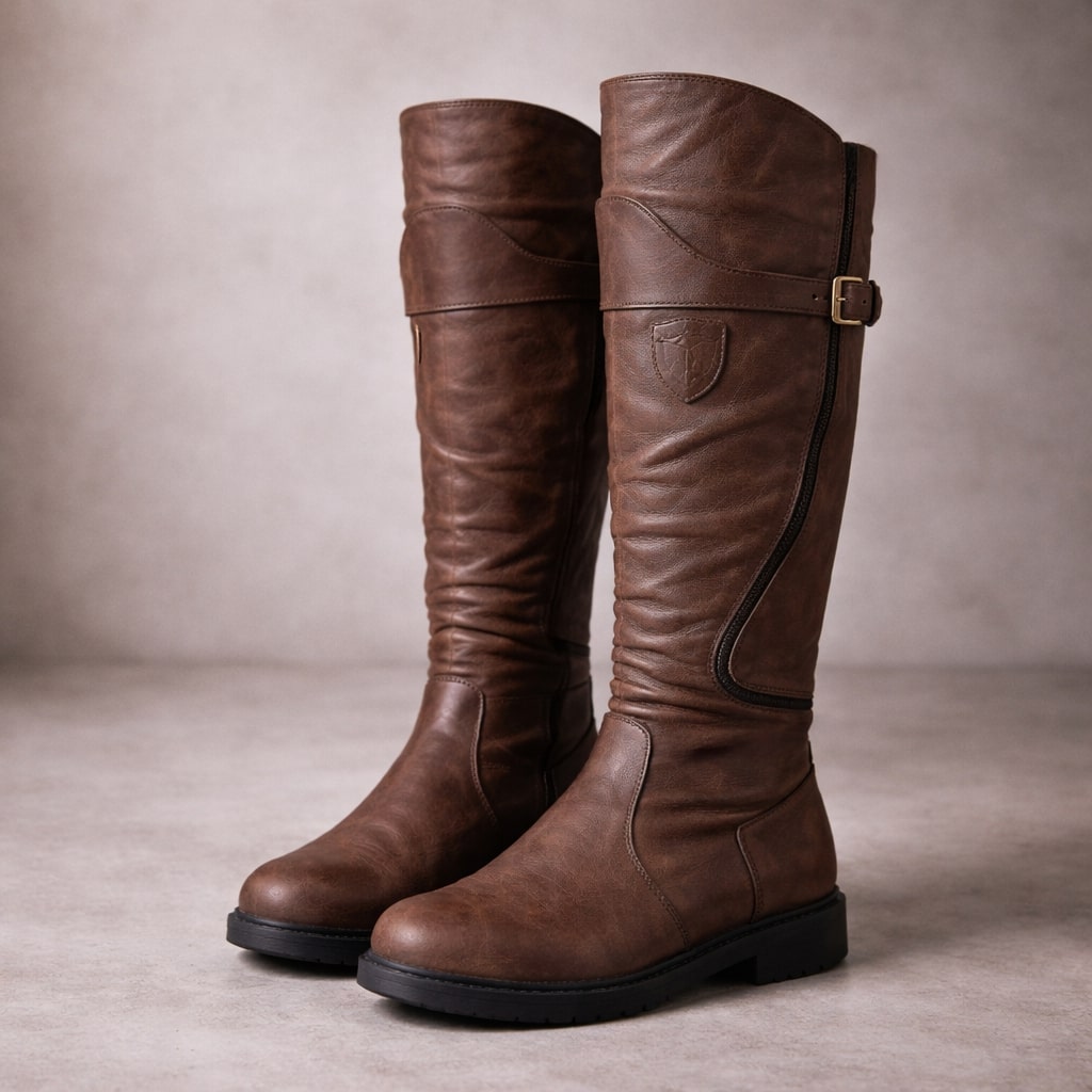 Valentina Leather Knee-High Boot