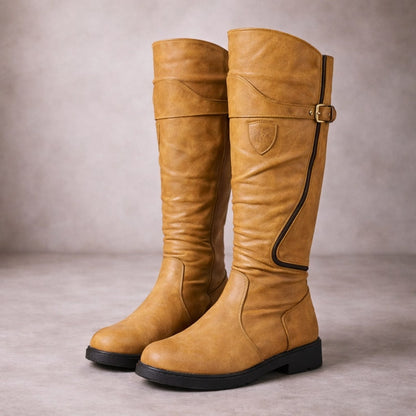 Valentina Leather Knee-High Boot