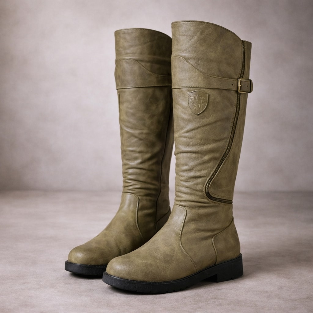 Valentina Leather Knee-High Boot