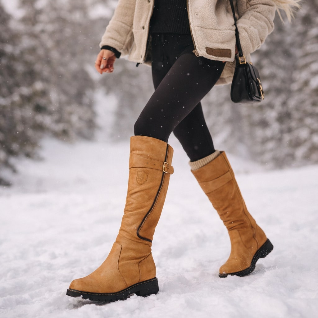 Valentina Leather Knee-High Boot