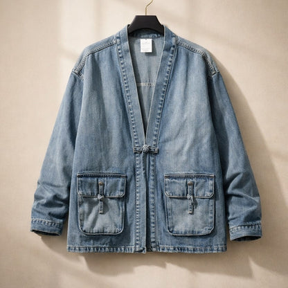 Diego Cotton Denim Wrap Jacket