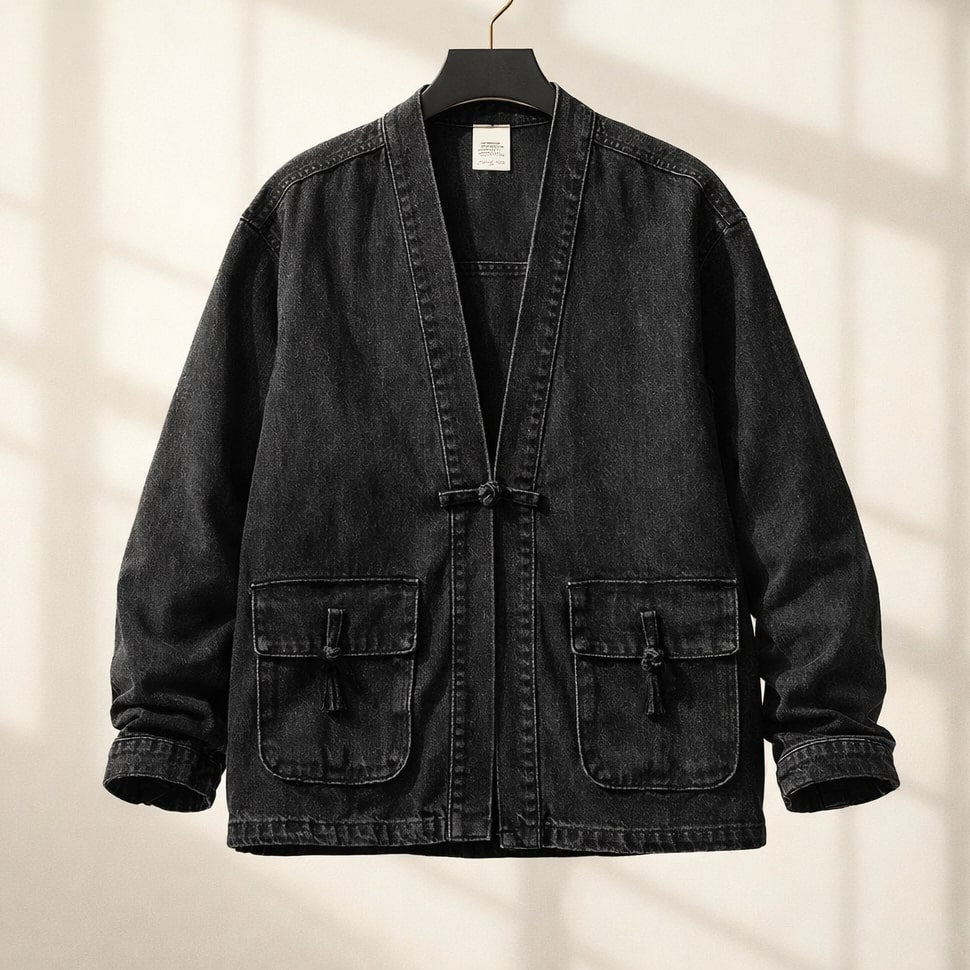 Diego Cotton Denim Wrap Jacket