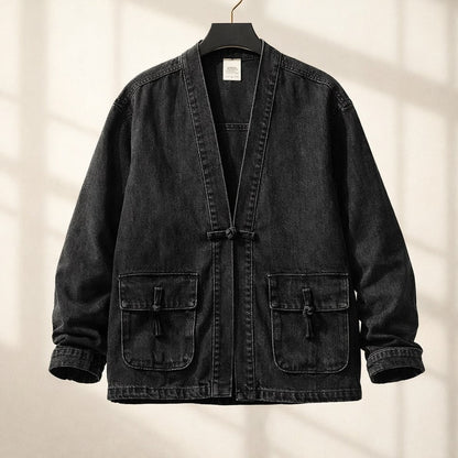 Diego Cotton Denim Wrap Jacket