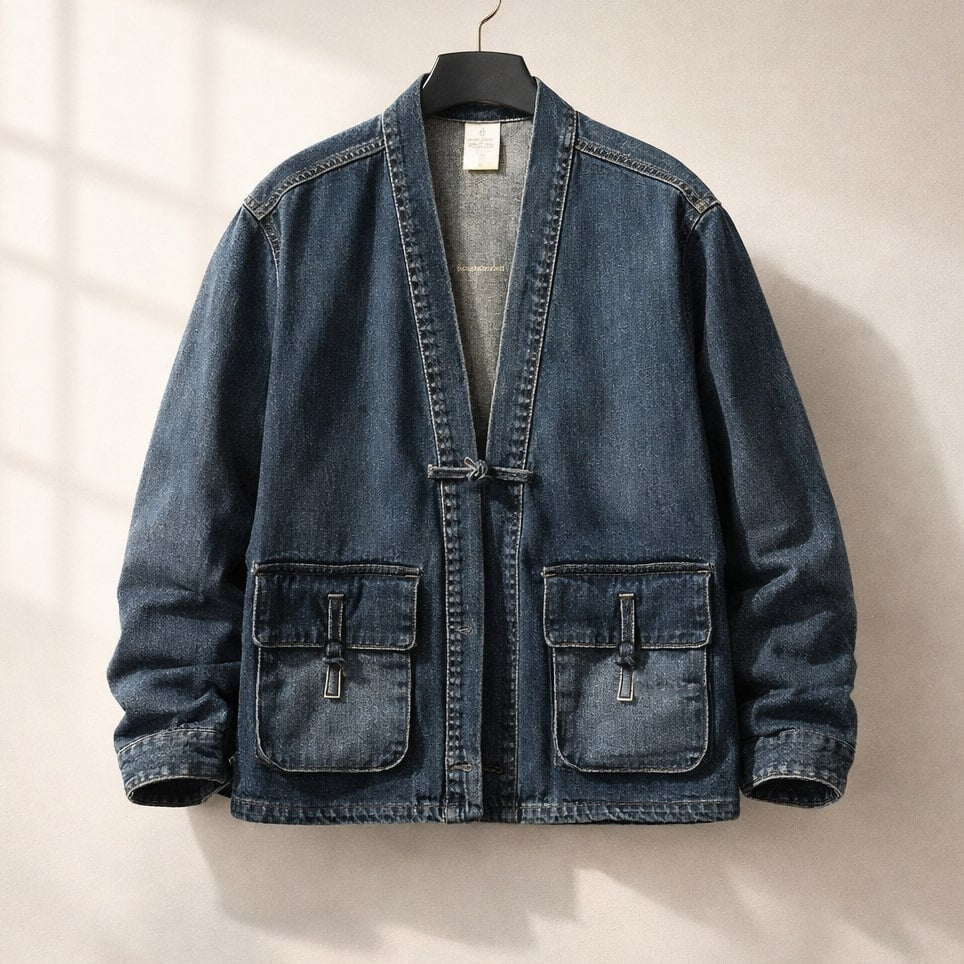 Diego Cotton Denim Wrap Jacket