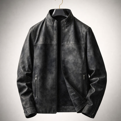 Riccardo Leather Zip Jacket
