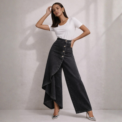Vienne Denim Skirt Pants