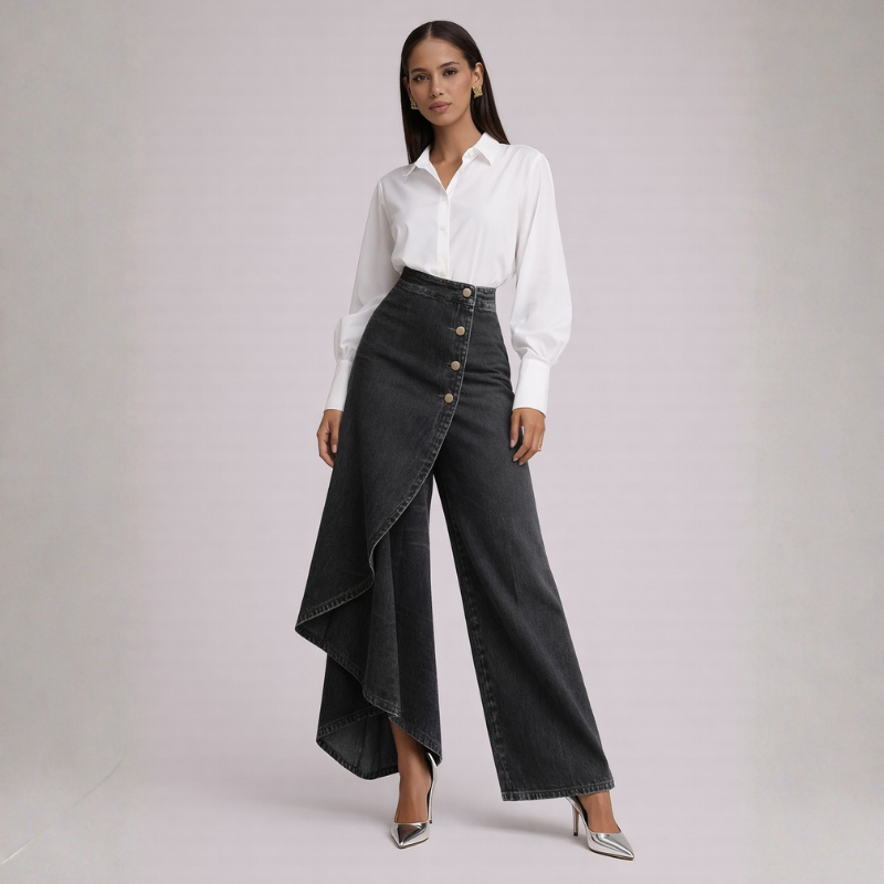 Vienne Denim Skirt Pants
