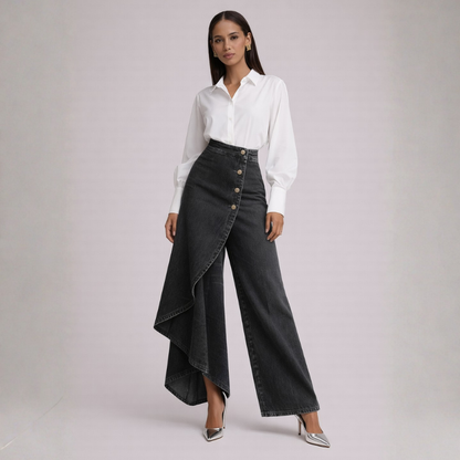 Vienne Denim Skirt Pants