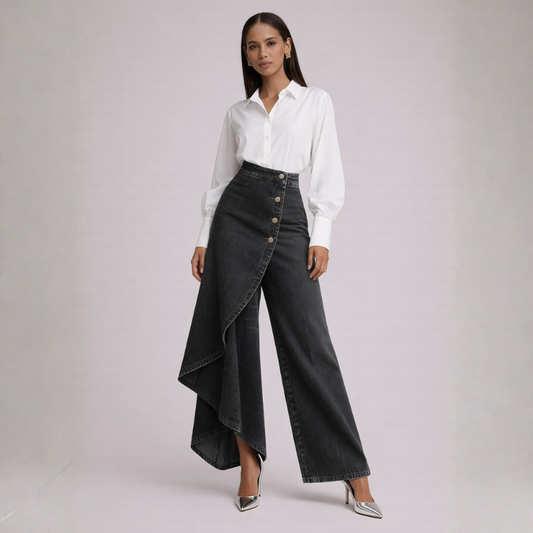 Vienne Denim Skirt Pants