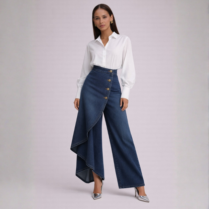 Vienne Denim Skirt Pants