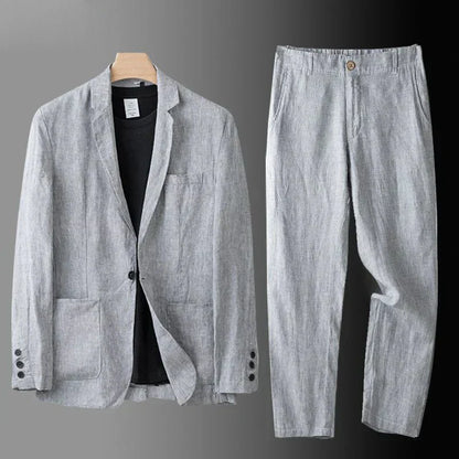 Bastian Linen Blend Suit Set
