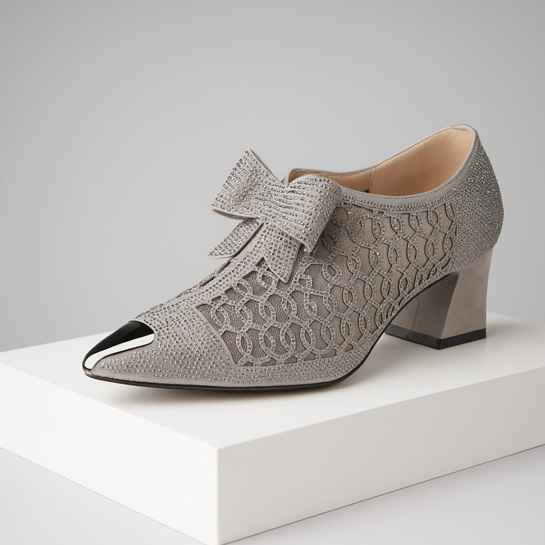Mafalda Rhinestone Mesh Heels