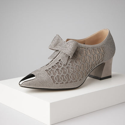 Mafalda Rhinestone Mesh Heels