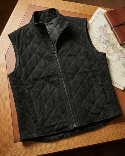 Aldon Suede Quilted Vest
