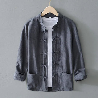 Kyoto Linen Mandarin Shirt