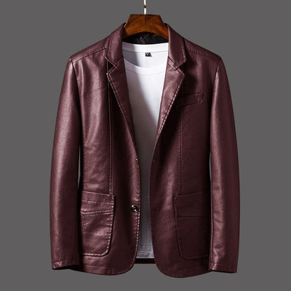 Marco Faux Leather Blazer