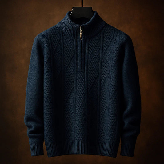 Dario Half-Zip Textured Sweater