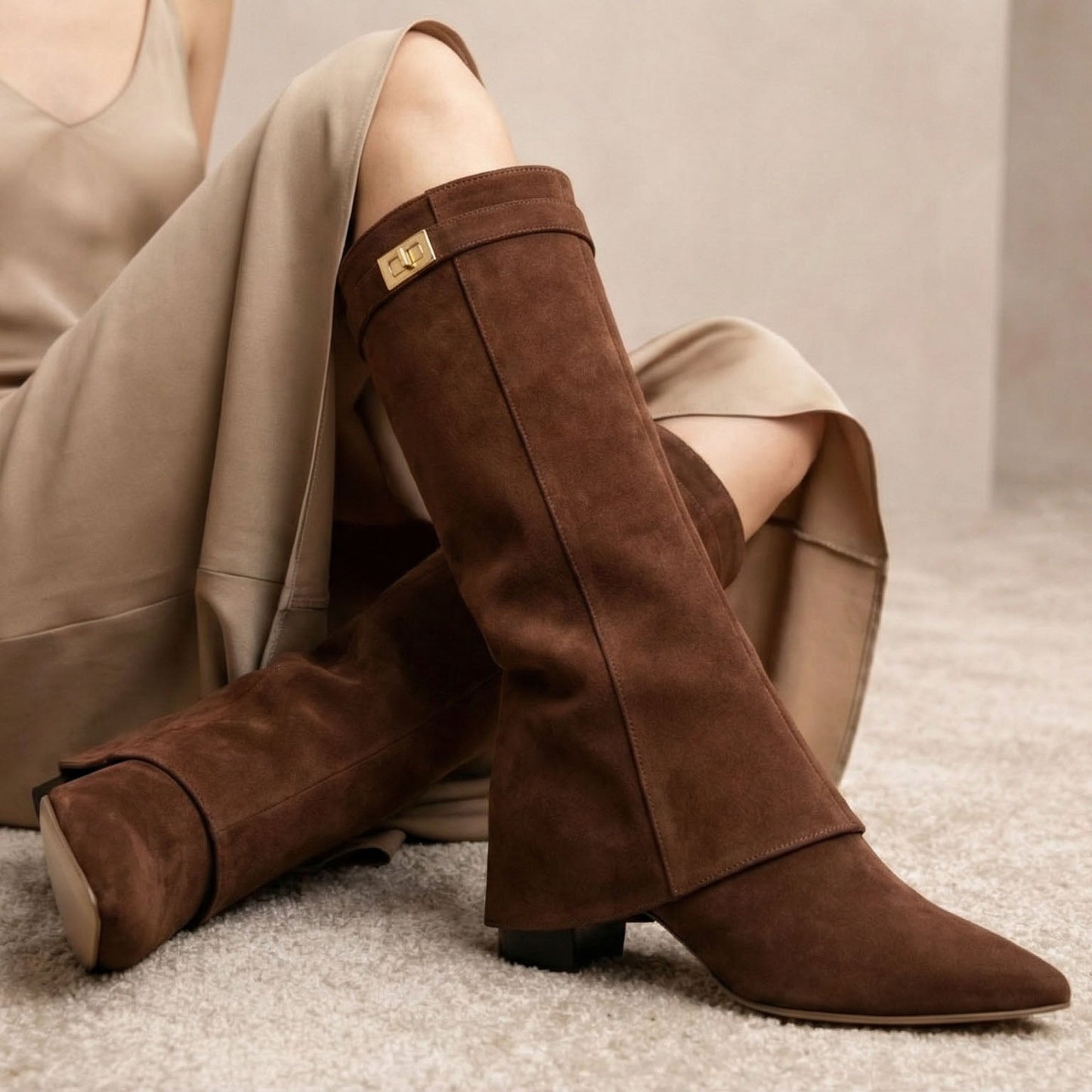 Valeria Suede Mid-Calf Boots
